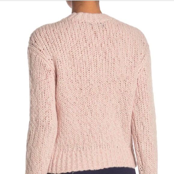 𝅺360 Cashmere Abbot sweater loose knit soft rose size M Barbie core gorp… - Picture 2 of 11